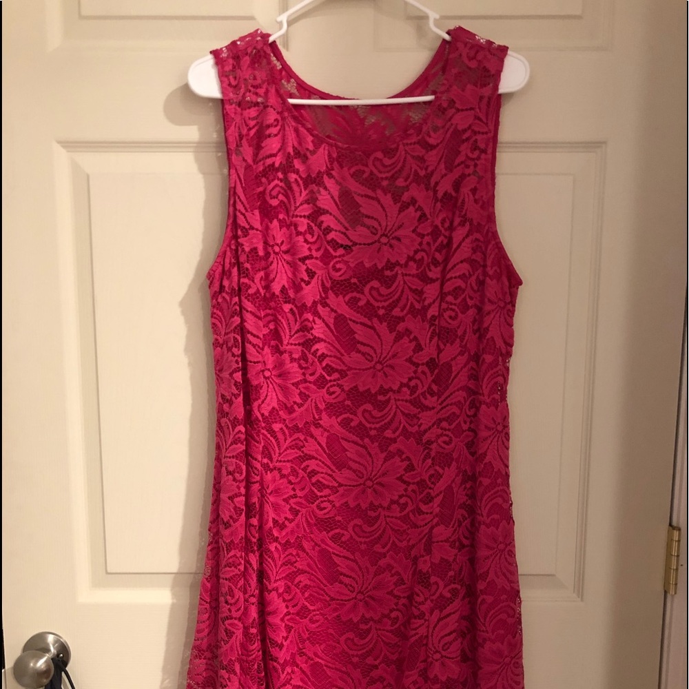 Pink Lace Liz Claiborne Fit and Flare Dress